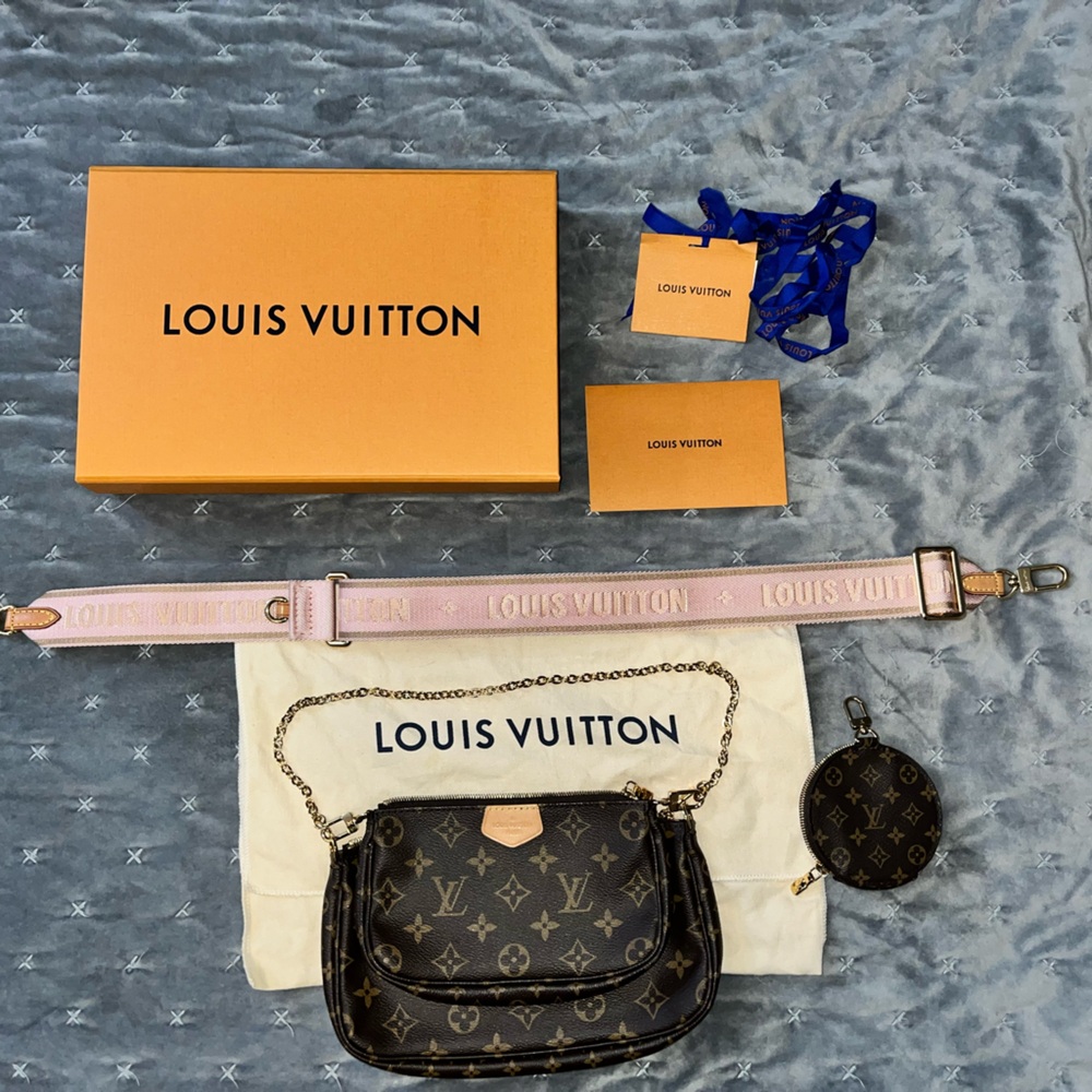 Authentic LV Multi Pochette Pink